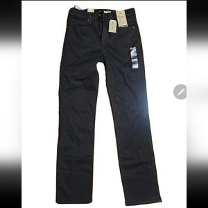 Levi's Women's 724 High Rise Straight Jeans, Soft Black, 30 x 32 (US 10) Med